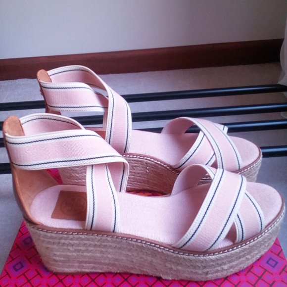 Tory Burch Frieda Platform Espadrille Sandals NEW - Picture 5 of 10